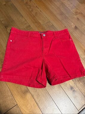 Vintage Women's Bright Red Cotton Shorts